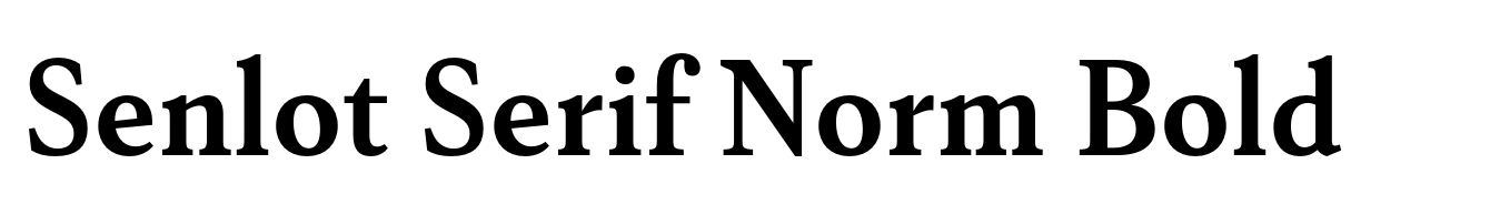 Senlot Serif Norm Bold